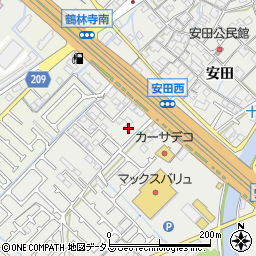 兵庫県加古川市尾上町安田596周辺の地図