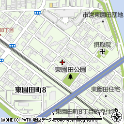 カーサ・東園田周辺の地図