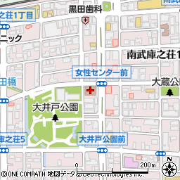 尼崎市立女性・勤労婦人センター周辺の地図