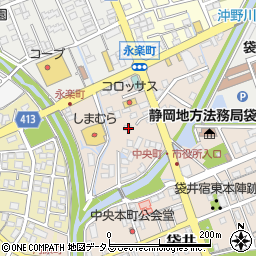 静岡県袋井市永楽町110周辺の地図