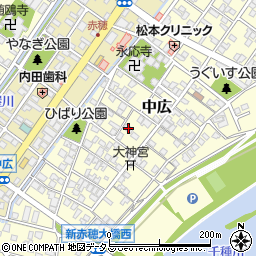 兵庫県赤穂市中広758周辺の地図