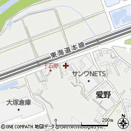 静岡県袋井市愛野1360周辺の地図