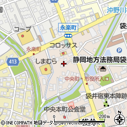 静岡県袋井市永楽町周辺の地図