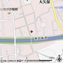 静岡県磐田市大久保7周辺の地図