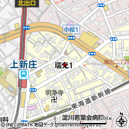 浜焼き 串カツ酒場 波平 上新庄店周辺の地図