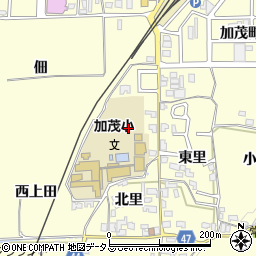 京都府木津川市加茂町里（東上田）周辺の地図