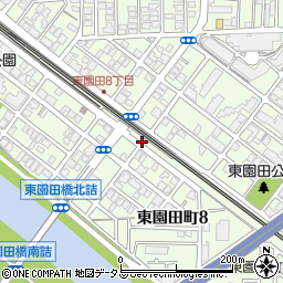 園田(阪急高架下)東公園周辺の地図