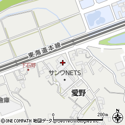 静岡県袋井市愛野1352-1周辺の地図