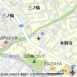 愛知県豊橋市三ノ輪町本興寺43周辺の地図