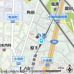 愛知県豊橋市小池町原下71周辺の地図