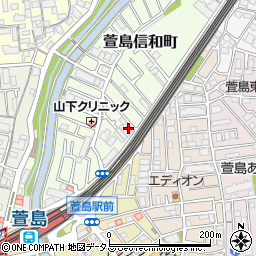 Ａ寝屋川市・ハウスクリーニング　２４Ｘ３６５安心受付センター周辺の地図