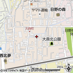 兵庫県西宮市大森町周辺の地図