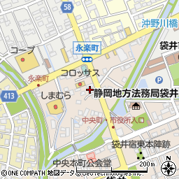 静岡県袋井市永楽町194周辺の地図