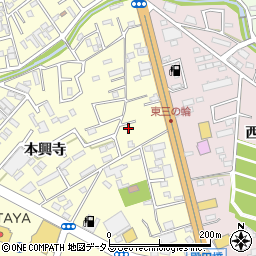 愛知県豊橋市三ノ輪町本興寺2-140周辺の地図