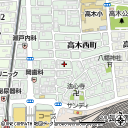 兵庫県西宮市高木西町11周辺の地図
