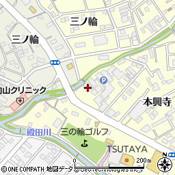 愛知県豊橋市三ノ輪町本興寺44周辺の地図
