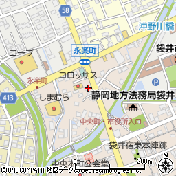 静岡県袋井市永楽町188周辺の地図