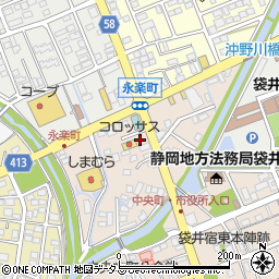 静岡県袋井市永楽町179周辺の地図