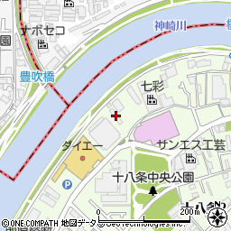 山中産業淀川事業所周辺の地図