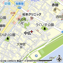 兵庫県赤穂市中広1050周辺の地図