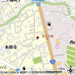 愛知県豊橋市三ノ輪町本興寺2-135周辺の地図