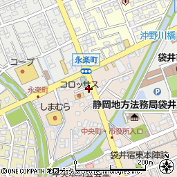 静岡県袋井市永楽町180周辺の地図