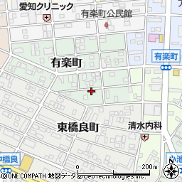 愛知県豊橋市有楽町周辺の地図