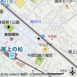 河本新聞尾上店周辺の地図