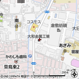 大和金属工業株式会社　寝屋川倉庫周辺の地図