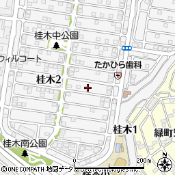 兵庫県神戸市北区桂木2丁目10周辺の地図