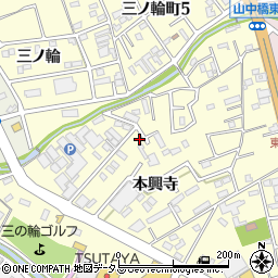 愛知県豊橋市三ノ輪町本興寺54-17周辺の地図