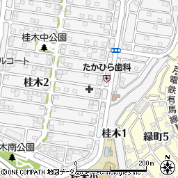 兵庫県神戸市北区桂木2丁目10-18周辺の地図