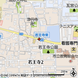若王寺東周辺の地図