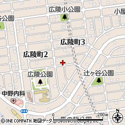 兵庫県神戸市北区広陵町周辺の地図