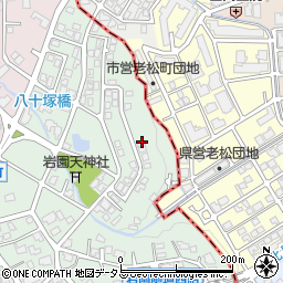 兵庫県芦屋市岩園町50-7周辺の地図