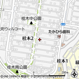 兵庫県神戸市北区桂木2丁目10-12周辺の地図