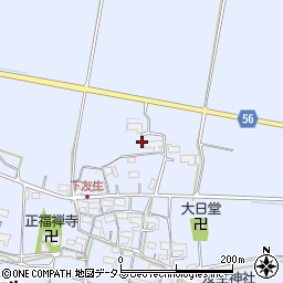 三重県伊賀市下友生周辺の地図