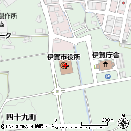 伊賀市役所監査委員　事務局周辺の地図