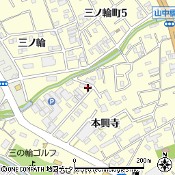 愛知県豊橋市三ノ輪町本興寺50-10周辺の地図