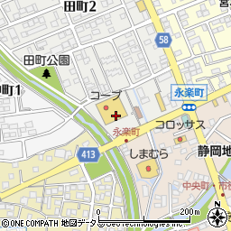 静岡県袋井市田町1丁目10周辺の地図