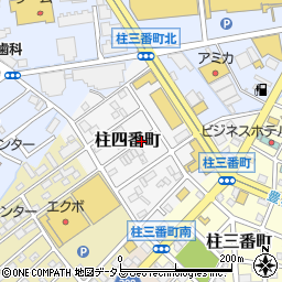 愛知県豊橋市柱四番町周辺の地図