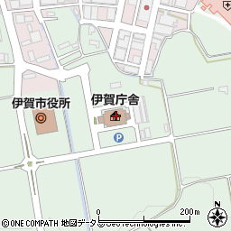 三重県伊賀庁舎　伊賀児童相談所周辺の地図