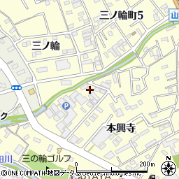 愛知県豊橋市三ノ輪町本興寺50-13周辺の地図