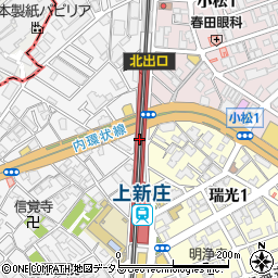 上新庄駅周辺の地図