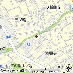 愛知県豊橋市三ノ輪町本興寺50-7周辺の地図