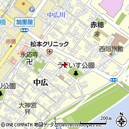 兵庫県赤穂市中広838周辺の地図