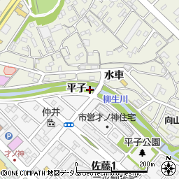 愛知県豊橋市佐藤町（平子）周辺の地図