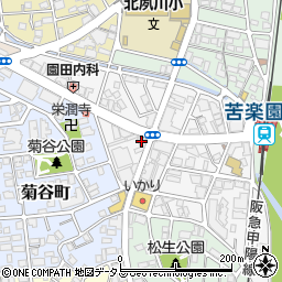 池田泉州銀行苦楽園支店周辺の地図