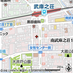 モスバーガー武庫之荘南口店周辺の地図