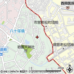 兵庫県芦屋市岩園町49-45周辺の地図